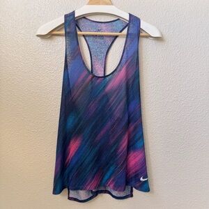 Nike Dri-Fit Purple and Blue Print Racerback Tank Top - Women’s Size XL